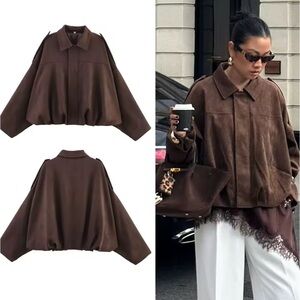 & Other Stories Brown Bomber Jacket